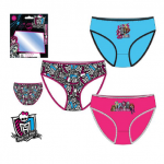 30 boites de 3 culottes Monster High tailles 2 ans à 8 ans