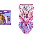 30 boites de 3 culottes Princesse Sofia tailles 2 ans à 8 ans